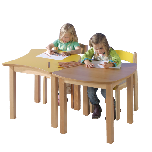 Produkt Bild Swing-It WOODY quadratischer Wellentisch Schultisch 