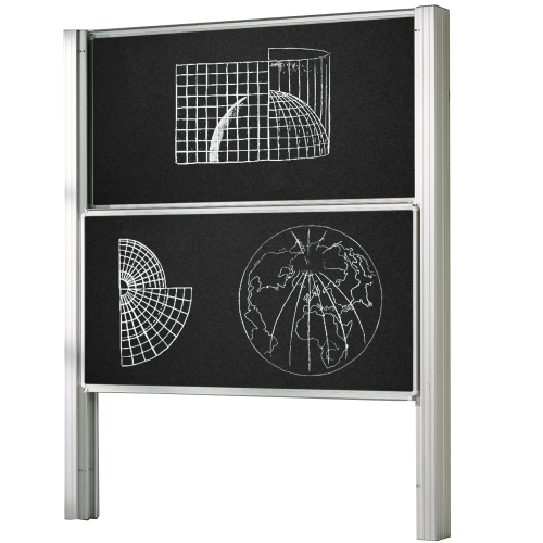 Produkt Bild Zweiflächige Pylonentafel Schultafel aus Premium Stahlemaille, Serie PY2 E PY2-2510ES