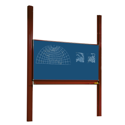 Produkt Bild Pylonentafel, Schultafel mit einer Tafelfläche aus Premium Stahlemaille, Serie PY1 E PY1-2012EB