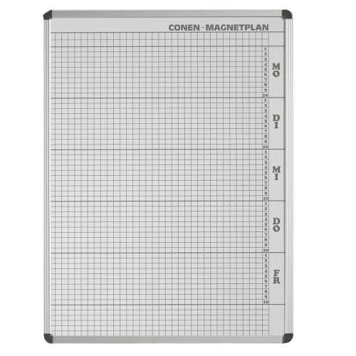 Produkt Bild Plantafel mit Personalplan und Stundenraster aus beschreibbarer Premium Stahlemaille, weiß CMP-Z 63-10W