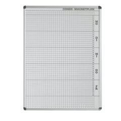 Productimage Plantafel mit Personalplan und Stundenraster aus beschreibbarer Premium Stahlemaille, weiß