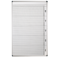 Productimage Plantafel mit Personalplan und Stundenraster aus beschreibbarer Premium Stahlemaille, weiß