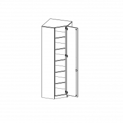 Produktbild Innenecke als Schrank, 6 Ordnerhöhen - Serie evo180 T9066TIERE