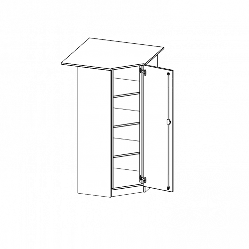 Produkt Bild Innenecke als Schrank, 4 Ordnerhöhen - Serie evo180 T9064TIERE