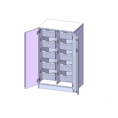 Produkt Bild ErgoTray Schrank, zweireihig, 3 Ordnerhöhen - evo180 Serie E7053TG