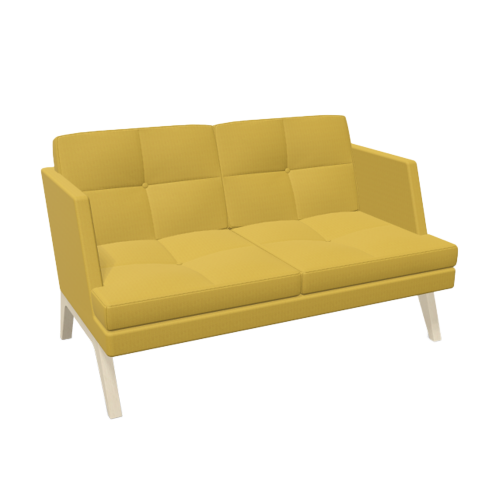 Produkt Bild 2er Sofa Ona mit Holzgestell & Seitenschale 