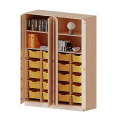 Produktbild ErgoTray Schrank, zweiteilig, vierreihig, 5 Ordnerhöhen - evo180 Serie E1415T3G2R