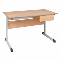Produktbild Lehrertisch, Melamin, Schub rechts unter der Tischplatte montiert 