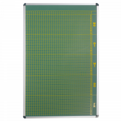 Productimage Plantafel mit Personalplan und Stundenraster aus beschreibbarer Premium Stahlemaille, grün