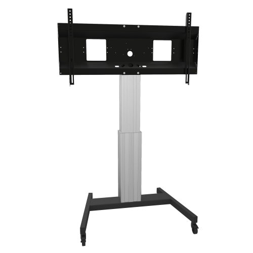 Produkt Bild Elektrisch höhenverstellbarer XL TV Rollständer, mobiler Monitorständer, 50 cm Hub, inkl. Kollisionsschutz SCEXLVK