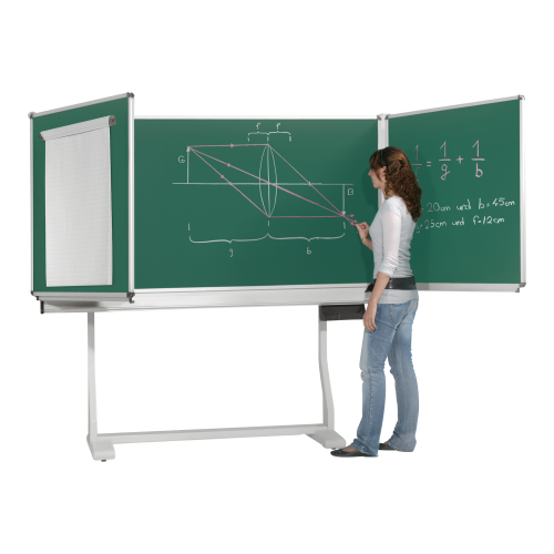 Produkt Bild Fahrbare Federzugtafel aus Premium Stahlemaille, grün FZF 212EG