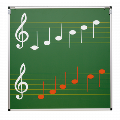 Produktbild Notentafel mit Notenlineatur LIN 12, Ösen und Überhängehaken NT 1